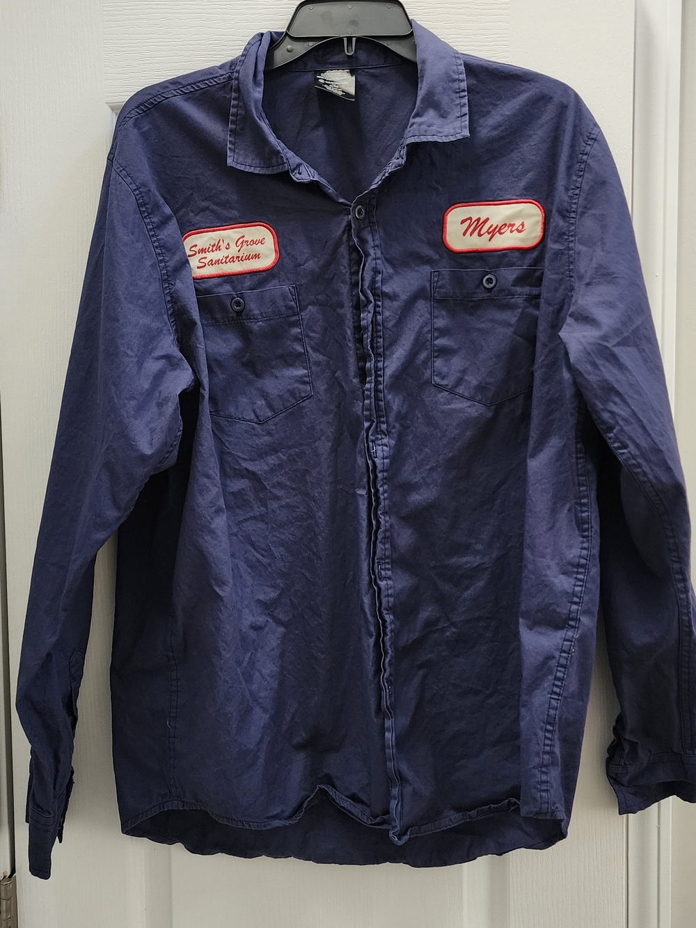 Michael Myers Navy Work Shirt Jacket - Men's Long Sleeve (XL)